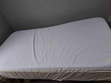 Photo of free Twin mattress and collapsible frame (Mount rainier) #1