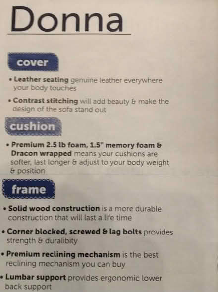 Photo of free Leather Power Love Seat Recliner (San Carlos, Devonshire Canyon) #3