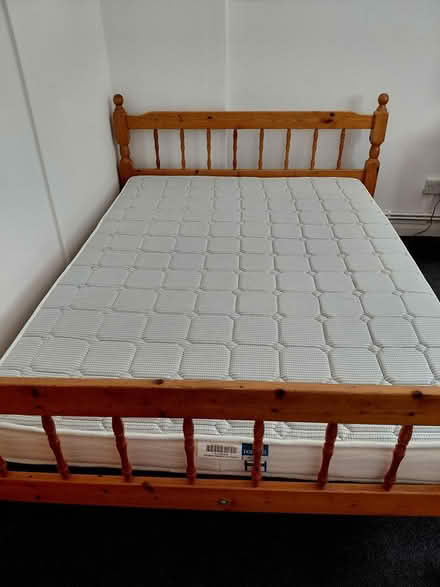 Photo of free Wooden Bed Frame and Mattress (Herne Hill, SE24) #1