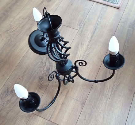 Photo of free Black Metal Chandelier/candelabra style ceiling light (Brandon IP27) #2