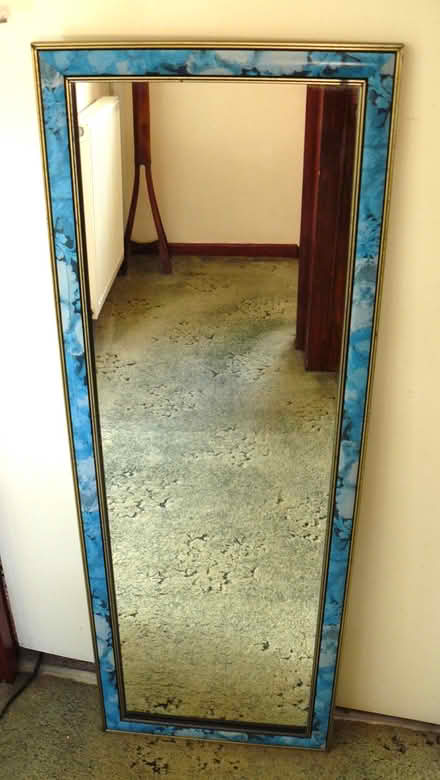 Photo of free Long Mirror with Blue Floral Frame (Woodside WD25) #1