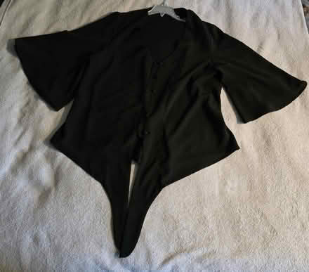 Photo of free Navy tie-up Blouse M (West 7th) #1