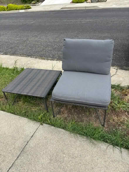 Photo of free Outdoor ikea chair and foot rest (El Cerrito) #1