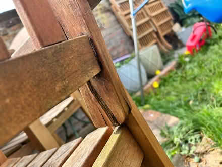 Photo of free Outdoor table and chairs - Wooden (Market Drayton) #2