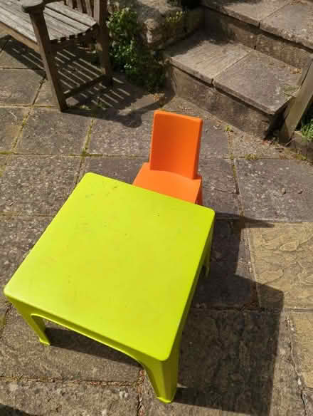 Photo of free plastic children's table and chair (Nailsworth GL6) #2