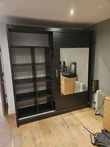 Photo of free Black wardrobe with mirror (Kennington OX1) #2
