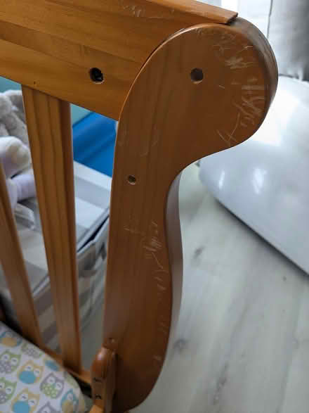 Photo of free DaVinci Kalani crib + toddler rail (Cherry Chase) #2