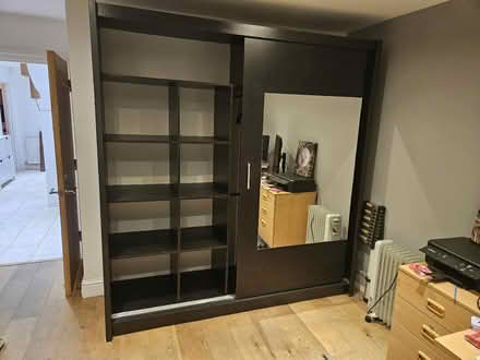 Photo of free Black wardrobe with mirror (Kennington OX1) #3