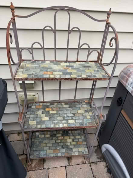 Photo of free Metal and stone shelves (Harrisburg Lower Paxton Twn) #1