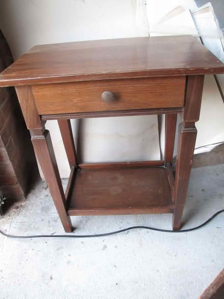 Photo of free Bedside table with drawer (Woodstock OX20) #1