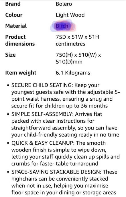 Photo of free Bolero toddler high chair (Denstone, Uttoxeter. ST14) #3