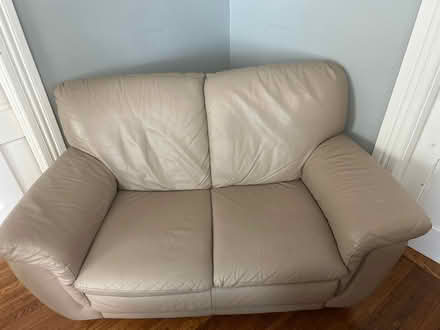 Photo of free Leather Love Seat (Main south) #1