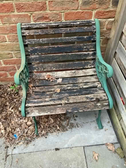 Photo of free Wooden and metal bench (Chineham RG24) #1