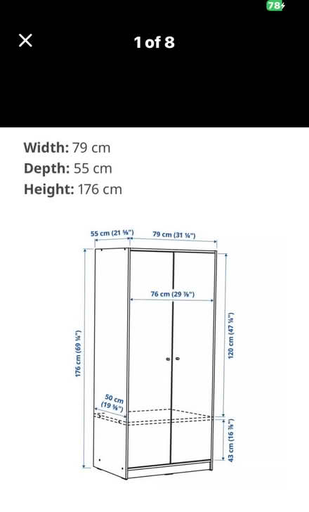 Photo of free IKEA desk and wardrobe (Combs Ford IP14) #4