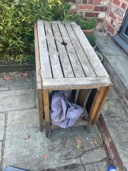Photo of free Outside fold up table / 4 chairs (West didsbury) #2