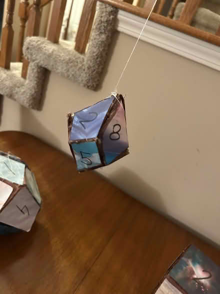 Photo of free homemade D&D dice decorations (Freedom and Drake) #3