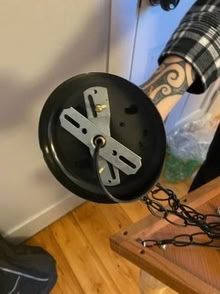 Photo of free reclaimed wine bottle chandelier (Lowell and highland) #4