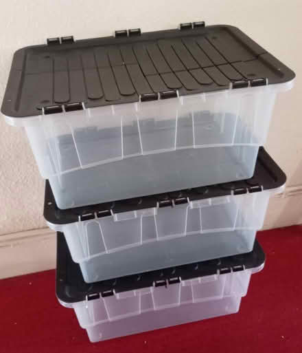 Photo of free 3x large capacity plastic storage boxes (New Cross SE14) #1
