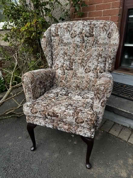 Photo of free Tapestry fabric, upright armchair (Dunfermline KY11) #1