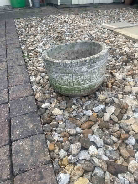 Photo of free Stone garden plant pot (Wigston Leicester LE18 4UL) #1