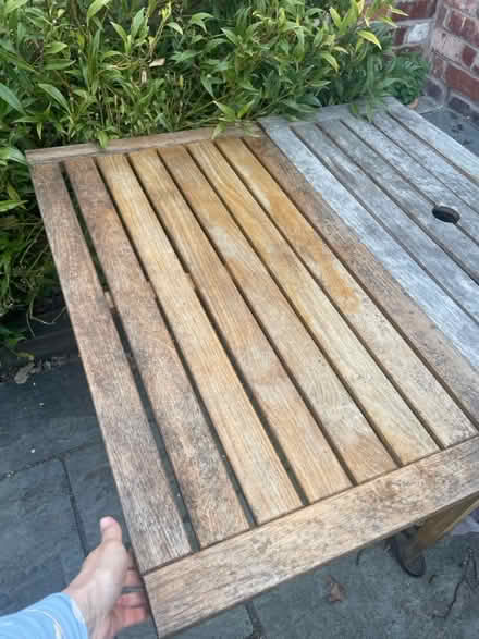 Photo of free Outside fold up table / 4 chairs (West didsbury) #3