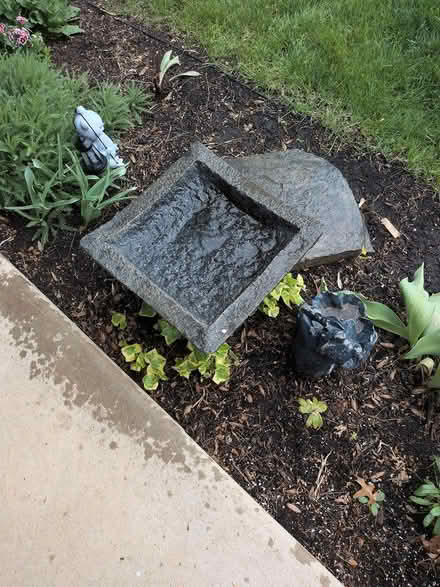 Photo of free Small granite bird bath (East palmyra) #1