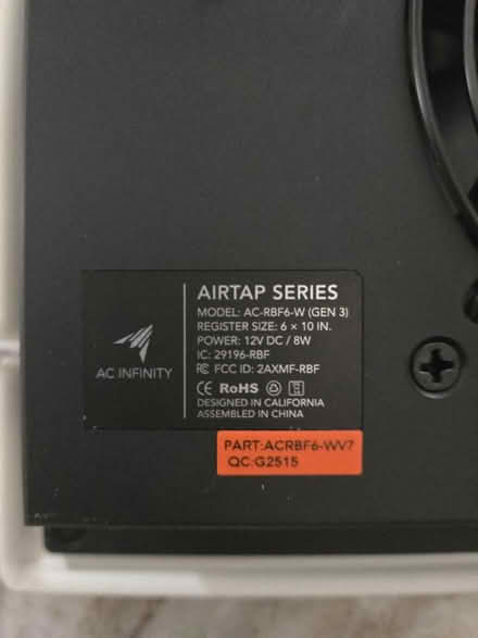 Photo of free AC Infinity Vent Fan (Huntington) #2