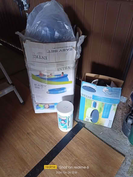 Photo of free 10 ft "swimming pool" with cover and chemicals (Purley on Thames RG31) #1