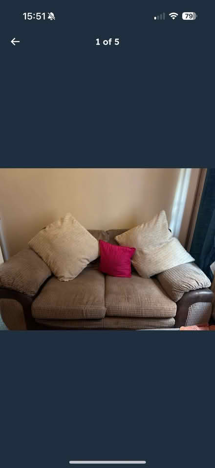 Photo of free Brown sofas x 2 (Marcham OX13) #1