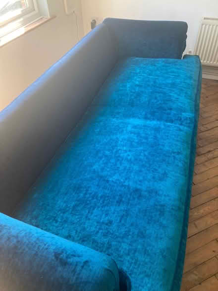 Photo of free Large Blue Sofa (Havant PO9) #1