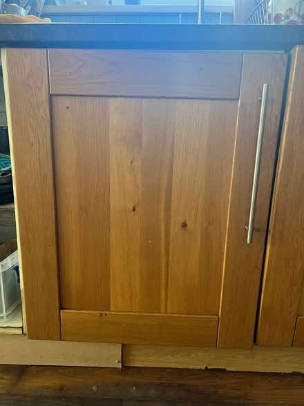 Photo of free Solid oak kitchen cabinet doors (TN37 near Asda) #4