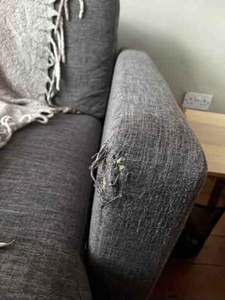 Photo of free Grey L-shaped sofa bed (SE13) #3