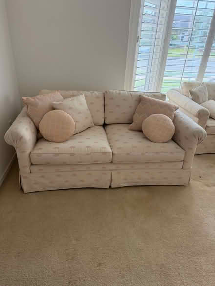Photo of free Couch/Love Seat/Ottomans (Orange 55/Fairhaven) #1