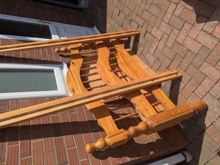 Photo of free Double pine bed (Dogsthorpe) #4