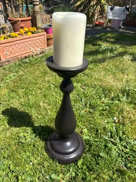 Photo of free Tall dark brown candle stick (Palmers Green/ Edmonton N18) #3