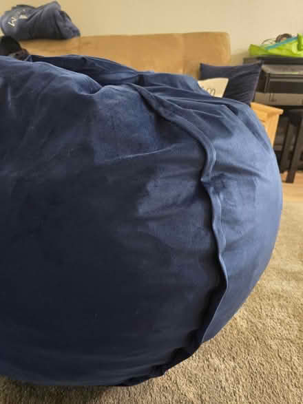 Photo of free Large blue bean bag chair (Kirkland, WA) #2