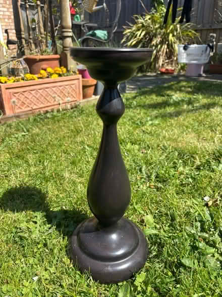 Photo of free Tall dark brown candle stick (Palmers Green/ Edmonton N18) #1