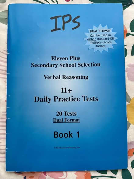 Photo of free IPS, 11+ verbal reasoning book (Bramhall SK7) #1