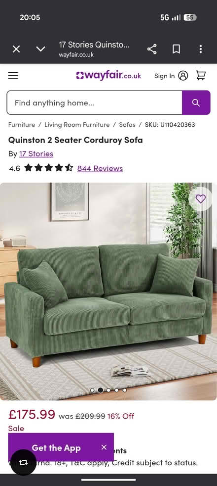 Photo of 2 or 3 seater sofa (Hanwell UB1) #1