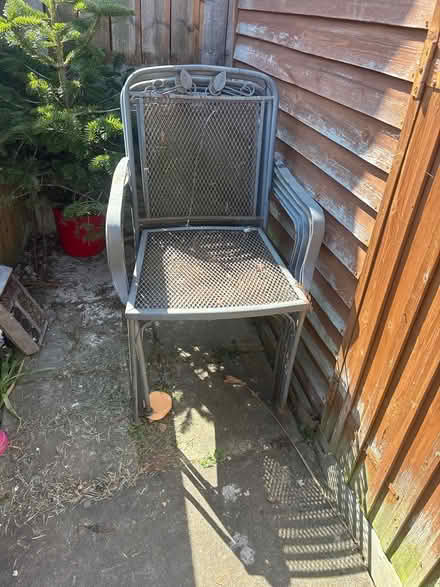 Photo of free Metal garden chairs (Palmers Green/ Edmonton N18) #1