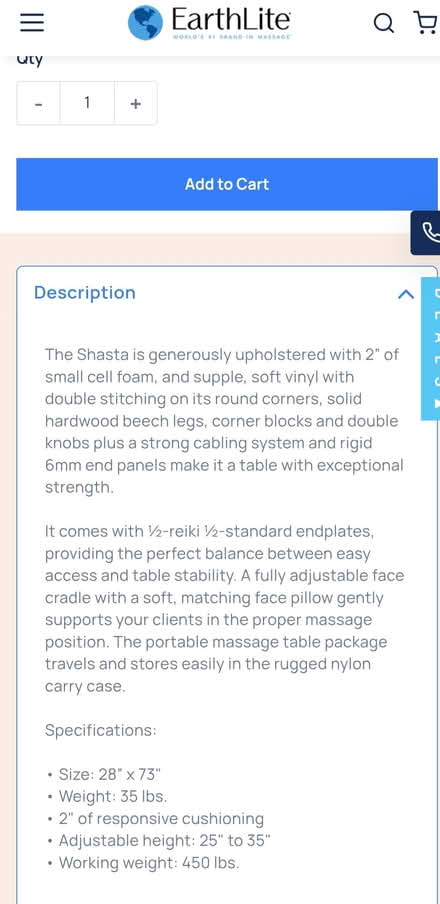 Photo of free Earthlife massage table (Newton, NJ) #1