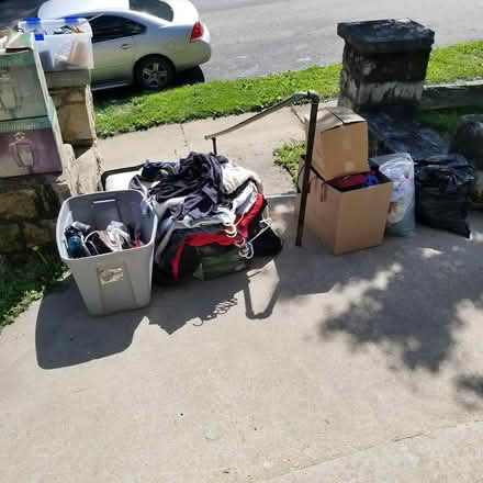 Photo of free Clothes, cords, tools, bed decor (1416 S 34th St KCK 66106) #2