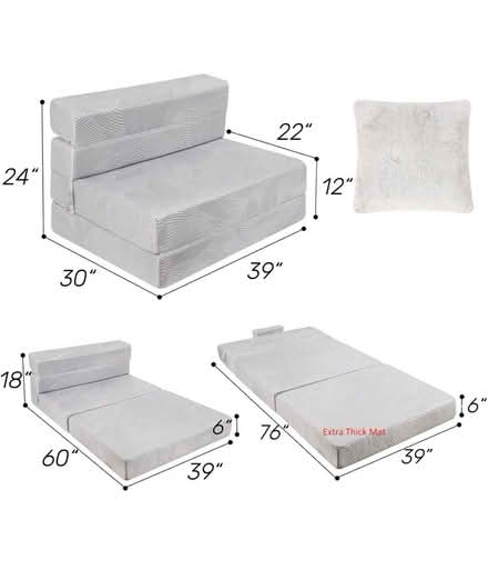 Photo of free Twin Folding sofa mattress (Glenville) #2