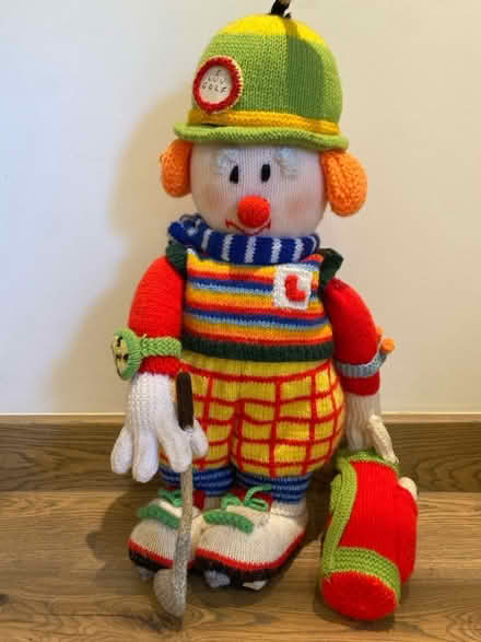 Photo of free Knitted clown golfer 18” high (St Albans AL3) #1