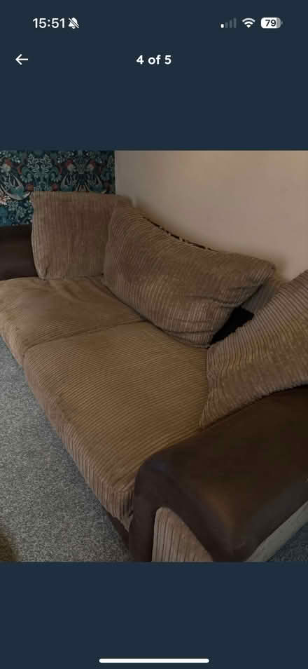 Photo of free Brown sofas x 2 (Marcham OX13) #3