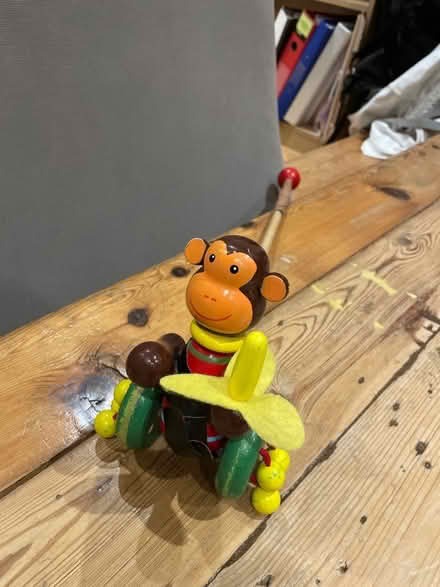 Photo of free Wooden Push along toy - monkey (Queen's Park BN2) #1