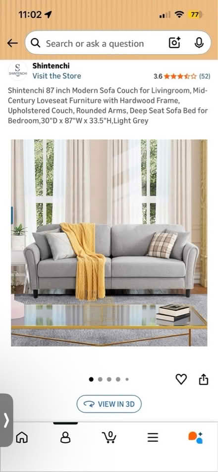 Photo of free Modern Amazon Sofa (College Park) #3