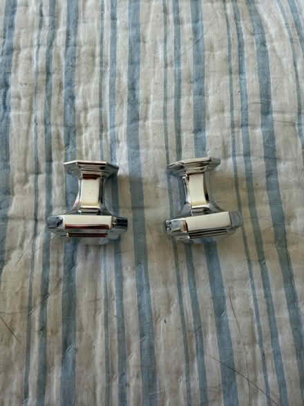 Photo of free 14 octagon silver knobs (Davis Sq) #1