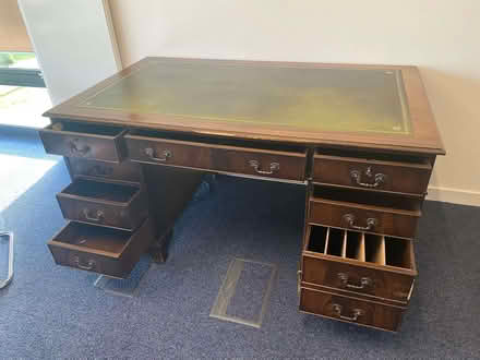 Photo of free Green leather top period desk. (Haddington EH41) #1