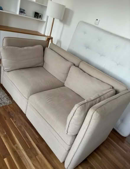Photo of free Beige Two Seater Sofa w/ storage (SE8) #2